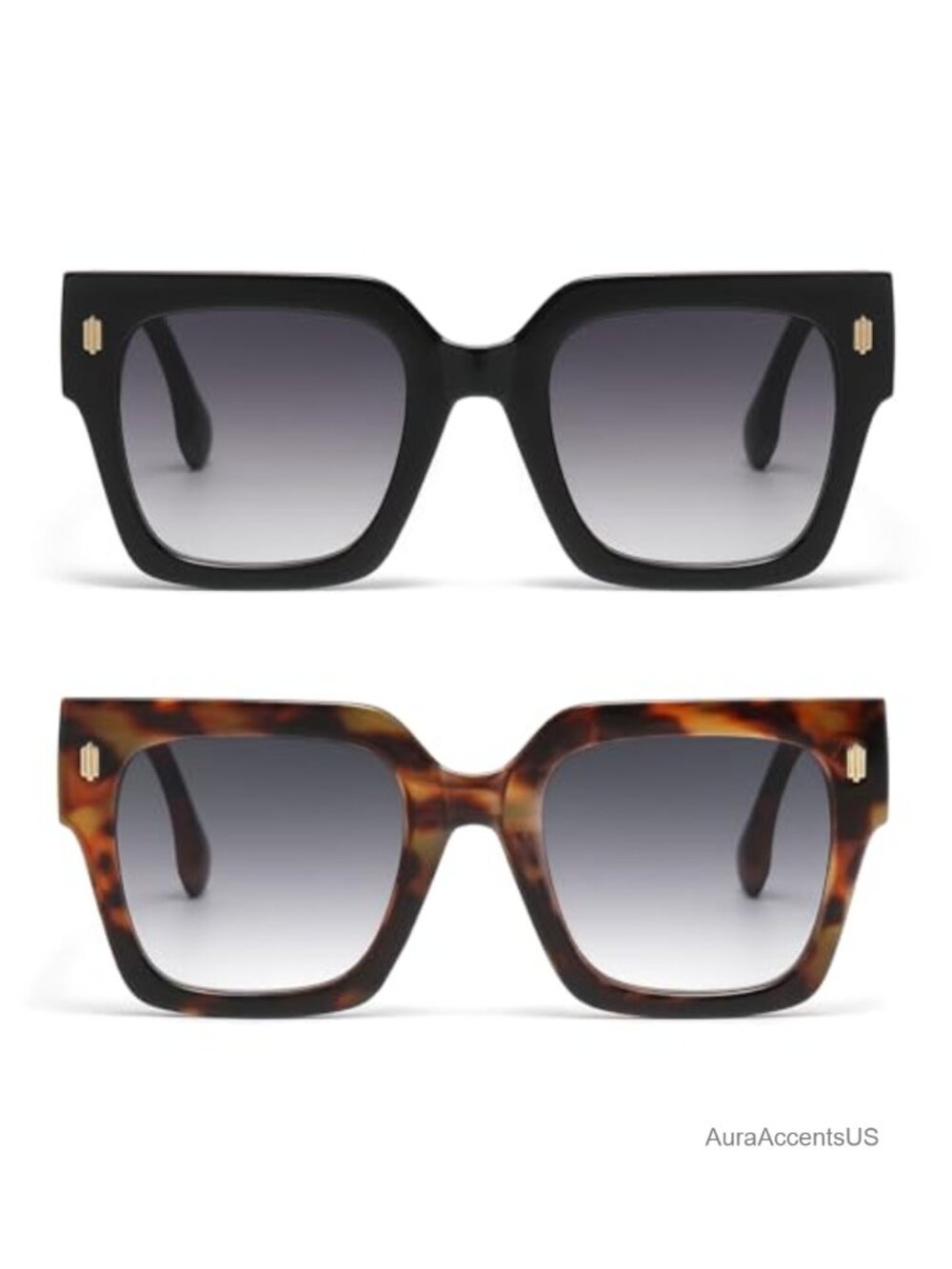 Oversized Square Sunglasses UV400 Protection Lightweight Fit Over Women